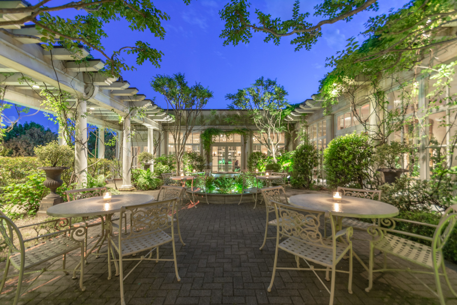 Cloister Garden at night